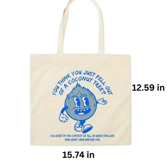 "Fell Out of a Coconut Tree?" Kamala Harris Quote Tote Bag - Picture 2 of 4